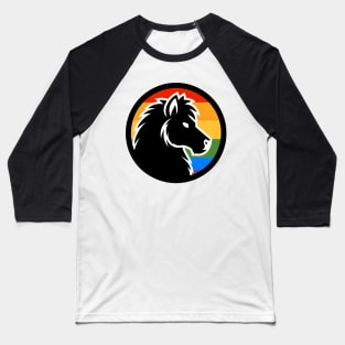 LGBTQ Pride Horse Anthro Furry Rainbow Logo Baseball T-Shirt